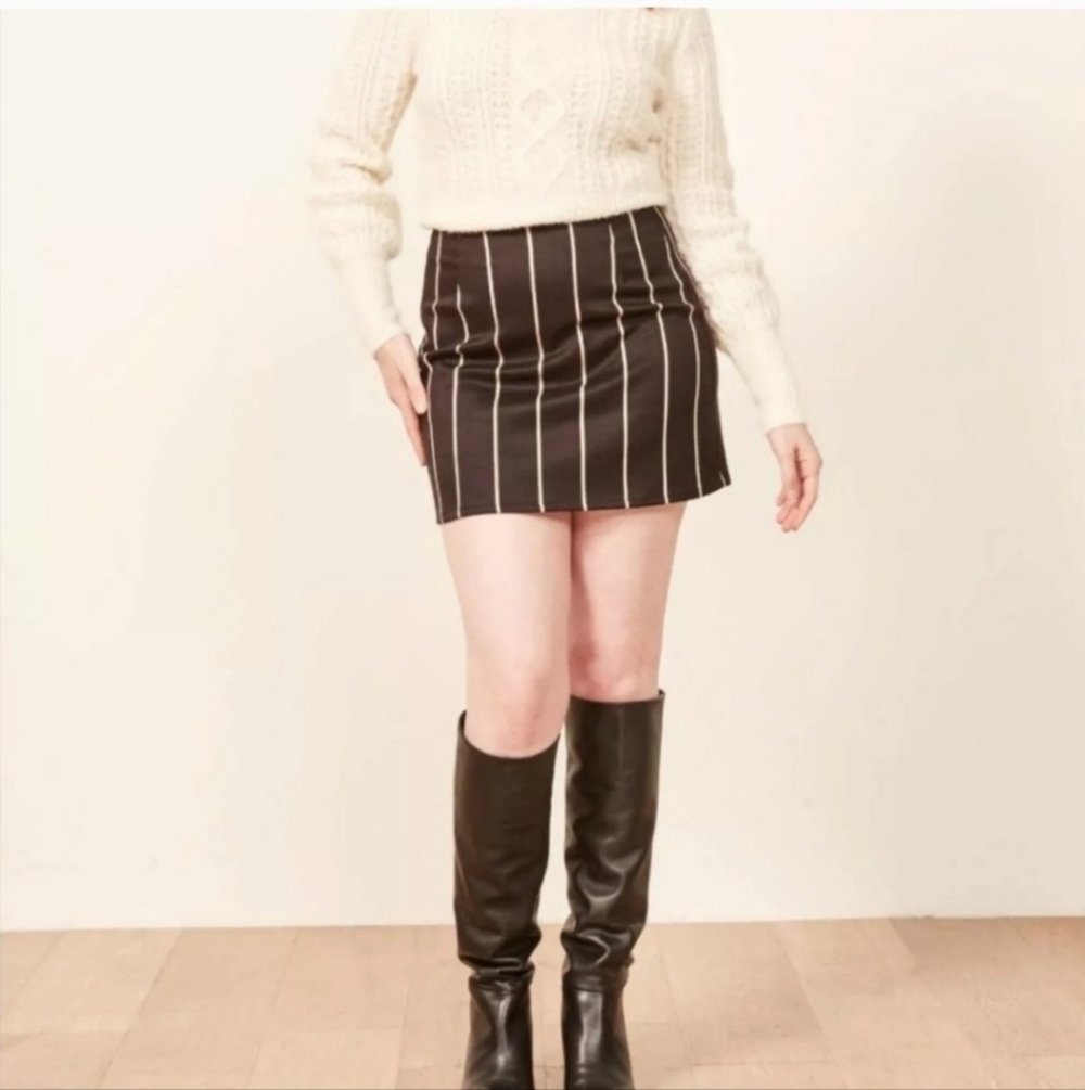 Reformation Jamie Mini Skirt in SinatraStripe Size 10